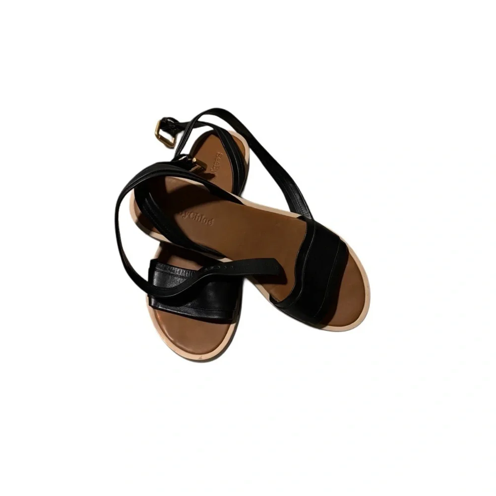 See by Chloe Robin Wedge sandals with a wraparound ankle strap. Stacked platform